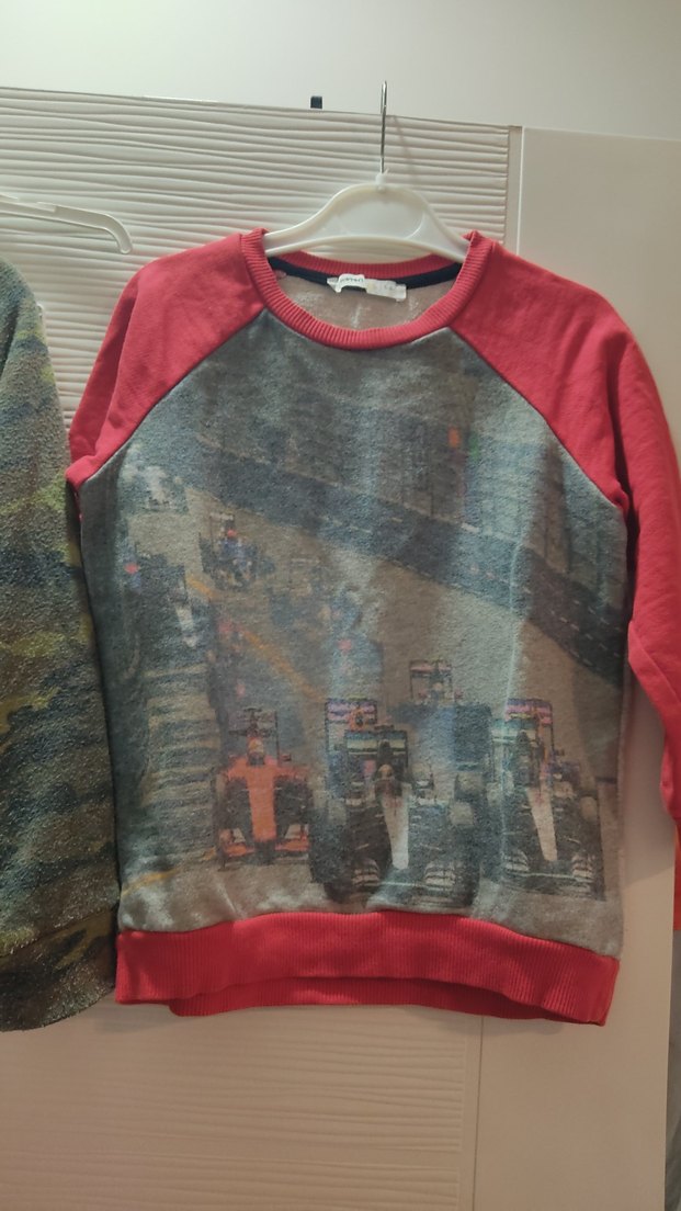 Gri Erkek Çocuk B82 Nakışlı Sweatshirt - Görsel 2