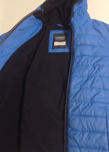 Erkek Çocuk Mavi Kapüşonlu Fermuarlı Mont - Görsel 2