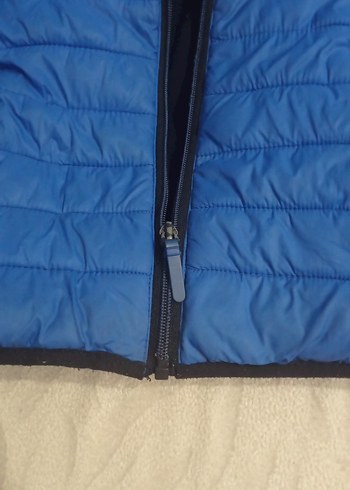 Erkek Çocuk Mavi Kapüşonlu Fermuarlı Mont - Görsel 3