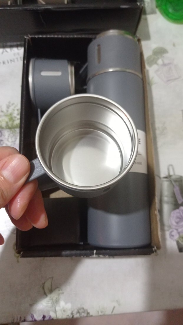 500 ml Gri Vakumlu Termos Şişe - Görsel 2