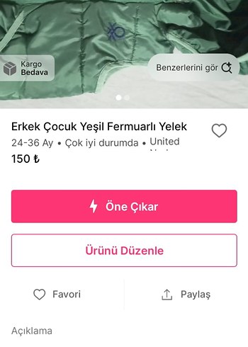 Çocuk Kapüşonlu Fermuarlı Yeşil Yelek - Görsel 2