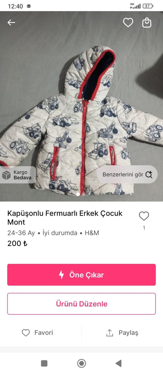 erkek çocuk mont - Görsel 2