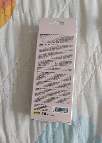 Eklips Oval Pastel pembe Çiçek Desenli Takma Tırnak - Görsel 2