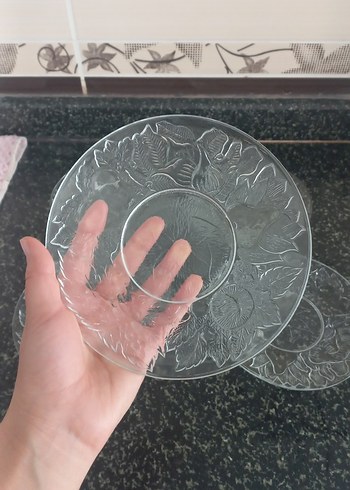 Paşabahçe Gri soyut desenli klasik tabak seti