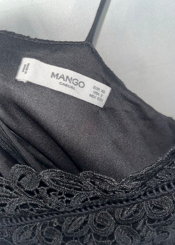 xs Beden Siyah Dantel Detaylı Mini Elbise