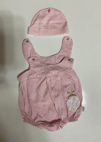 Pembe Nakışlı Bebek Kız Tulum