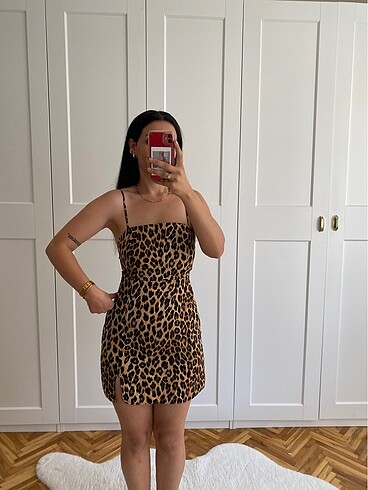 Zara leopar elbise