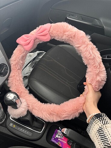 Direksiyon Kılıfı Pembe Peluş