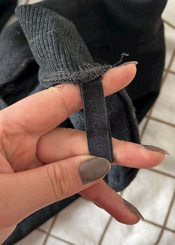 Fermuarlı Siyah erkek Eşofman Altı - Görsel 2