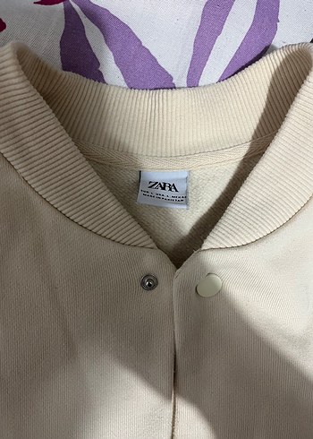 l Beden beyaz Renk Zara erkek bomber ceket