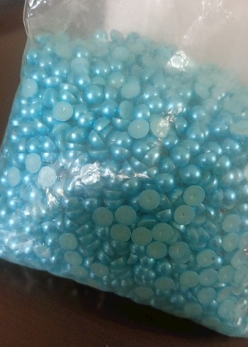 Turkuaz Parlak Tırnak Süsü Boncukları - Görsel 2