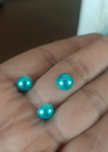 Turkuaz Parlak Tırnak Süsü Boncukları - Görsel 4