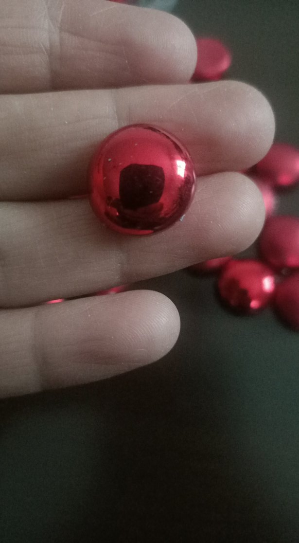 Kırmızı Parlak Tırnak Süsü Boncukları - Görsel 3