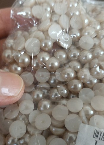 Beyaz Yarım İnci Tırnak Süsü 500g - Görsel 2