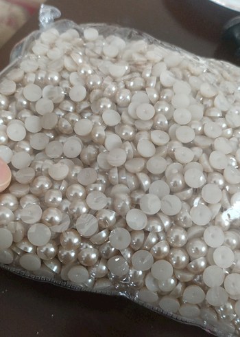 Beyaz Yarım İnci Tırnak Süsü 500g - Görsel 4