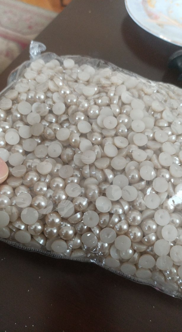 Beyaz Yarım İnci Tırnak Süsü 500g - Görsel 4