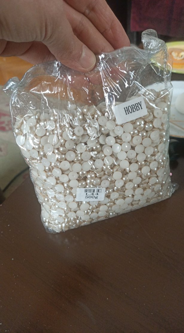 Beyaz Yarım İnci Tırnak Süsü 500g - Görsel 5