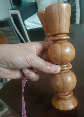 Parlak Bej Ahşap Mumluk Seti - Görsel 4