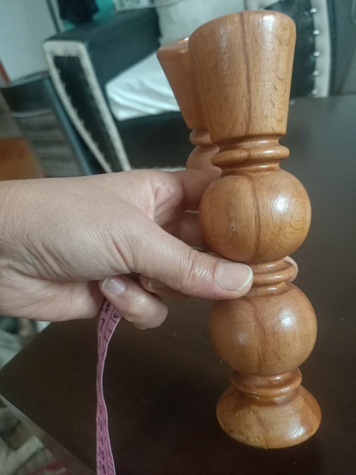 Parlak Bej Ahşap Mumluk Seti - Görsel 4