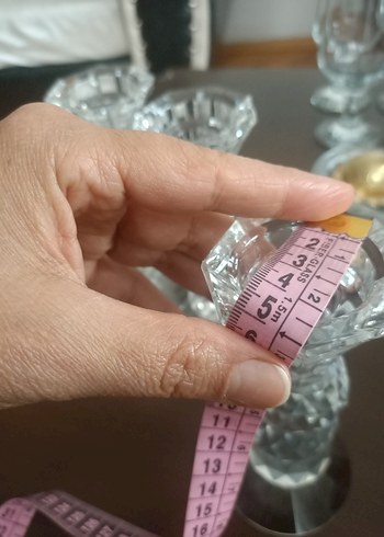 Kristal Görünümlü Beyaz Mumluk Seti - Görsel 5