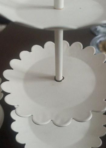 Beyaz 3 Katlı Metal Tatlı Standı - Görsel 6