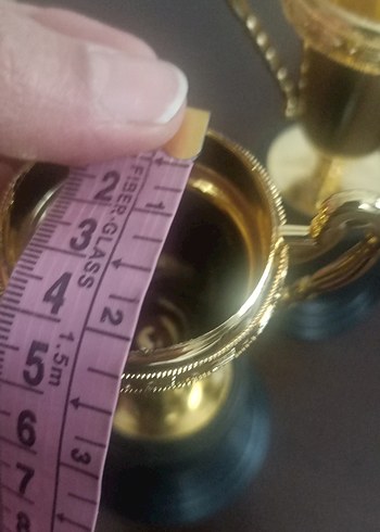 Parlak Altın Renkli Mini Kupa Figürinler - Görsel 3