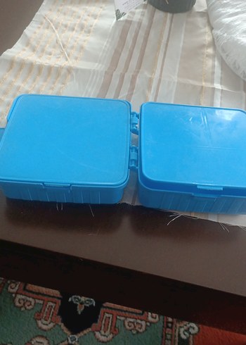 Bölmeli Açılır Mavi Plastik Yemek Kutusu - Görsel 2