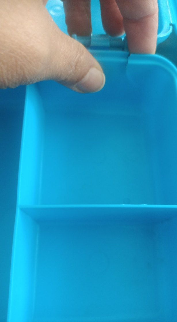 Bölmeli Açılır Mavi Plastik Yemek Kutusu - Görsel 4