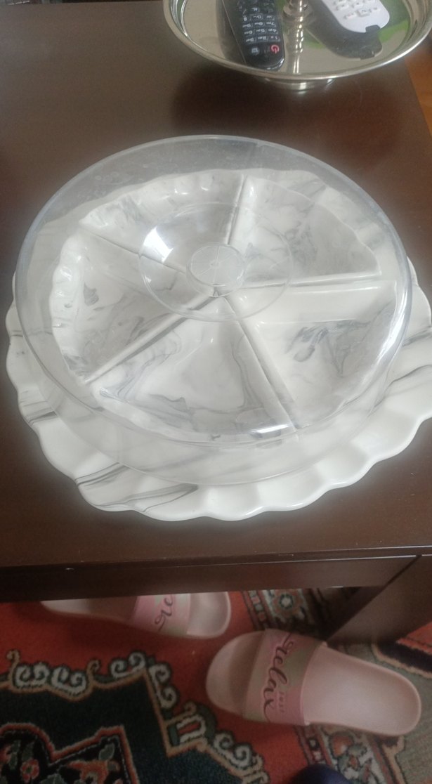 Beyaz Gri Mermer Desenli Kapaklı kahvaltılık - Görsel 2