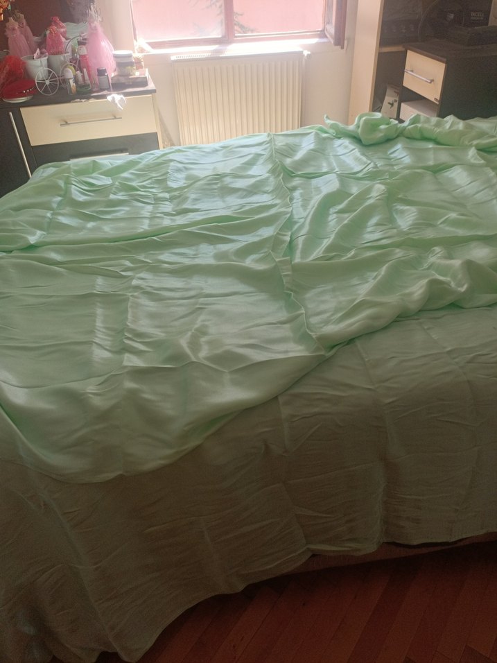 Pastel Yeşil Düz perde - Görsel 5