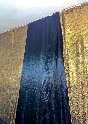 Parlak Altın Nakışlı Modern Perde - Görsel 8