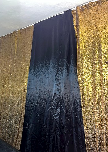 Parlak Altın Nakışlı Modern Perde - Görsel 7