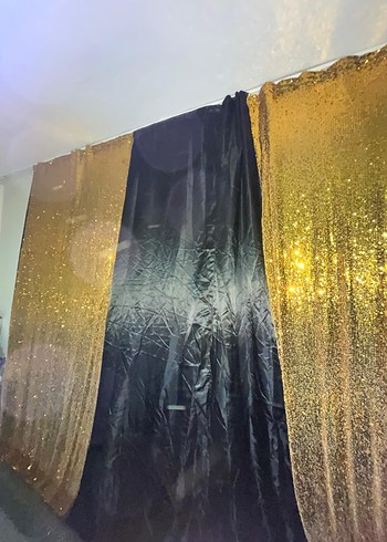 Parlak Altın Nakışlı Modern Perde - Görsel 6