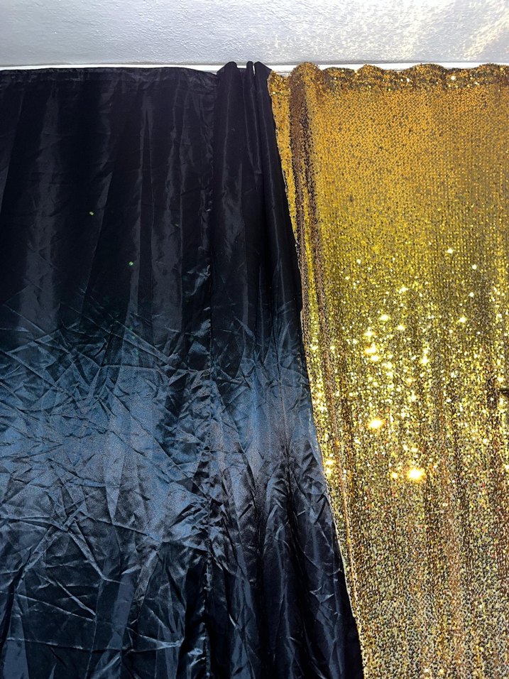 Parlak Altın Nakışlı Modern Perde - Görsel 5