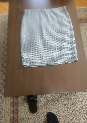 Gri Örgü Midi Mini Etek