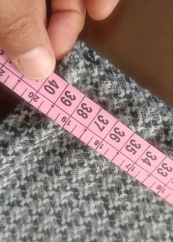 m Beden Gri Örgü Midi Mini Etek