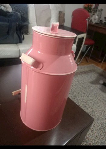 Beden Pembe Metal Limonata Kabı Musluklu