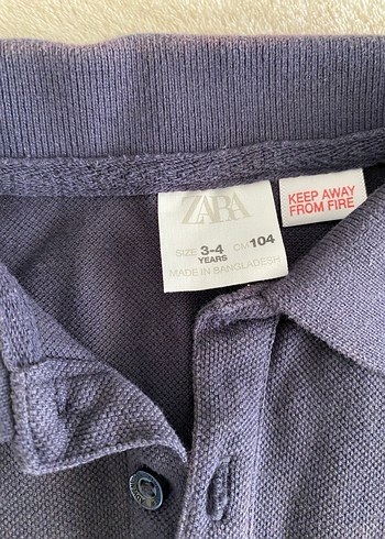 Zara Düğmeli Gri Erkek Çocuk Polo Tişört