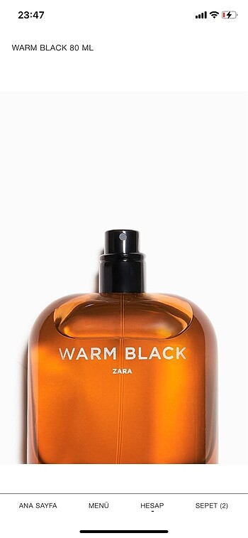 WARM BLACK parfüm