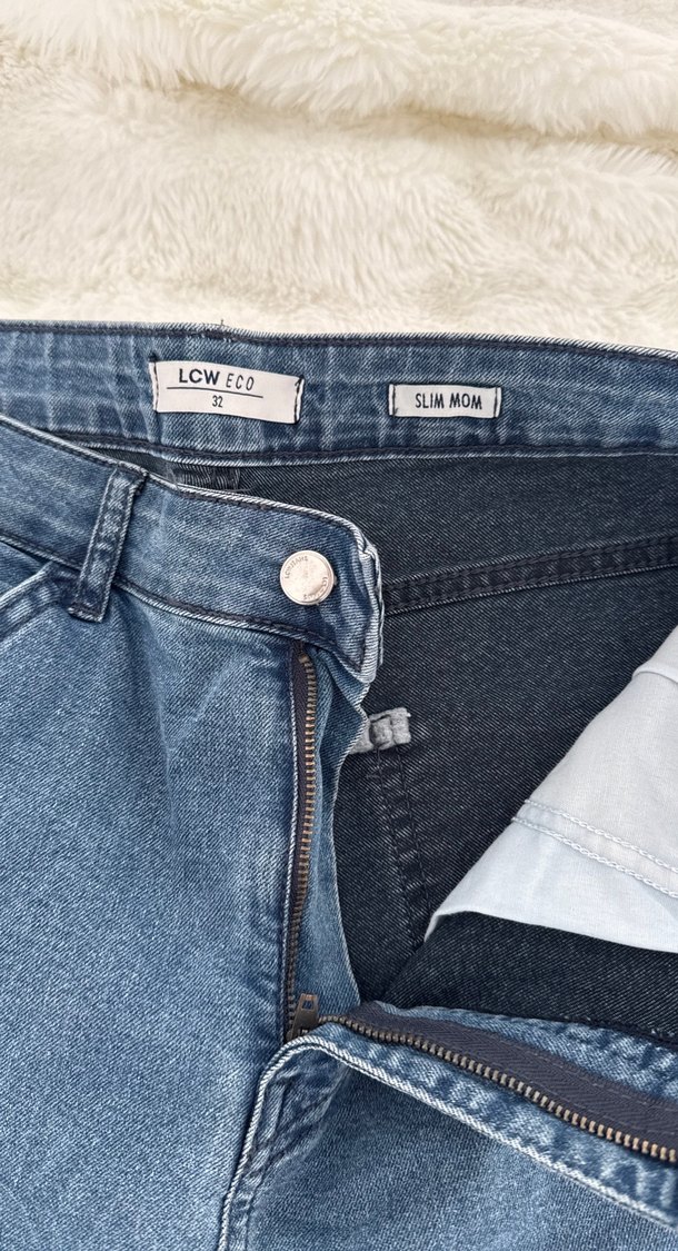 Erkek Mavi Normal Boy Slim Mom Denim Jean - Görsel 2