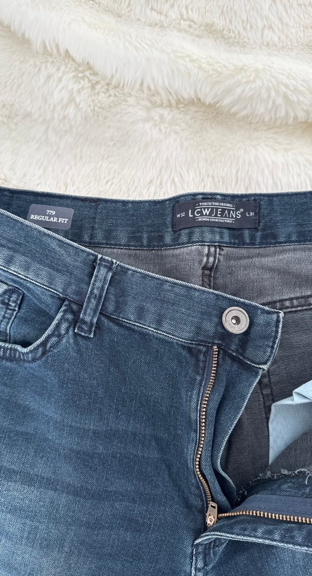 Erkek Lacivert Regular Fit Denim Jean - Görsel 2