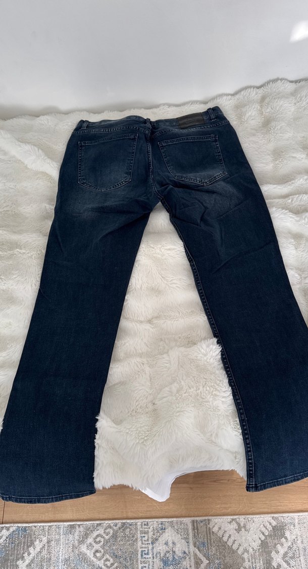 Erkek Lacivert Regular Fit Denim Jean - Görsel 3