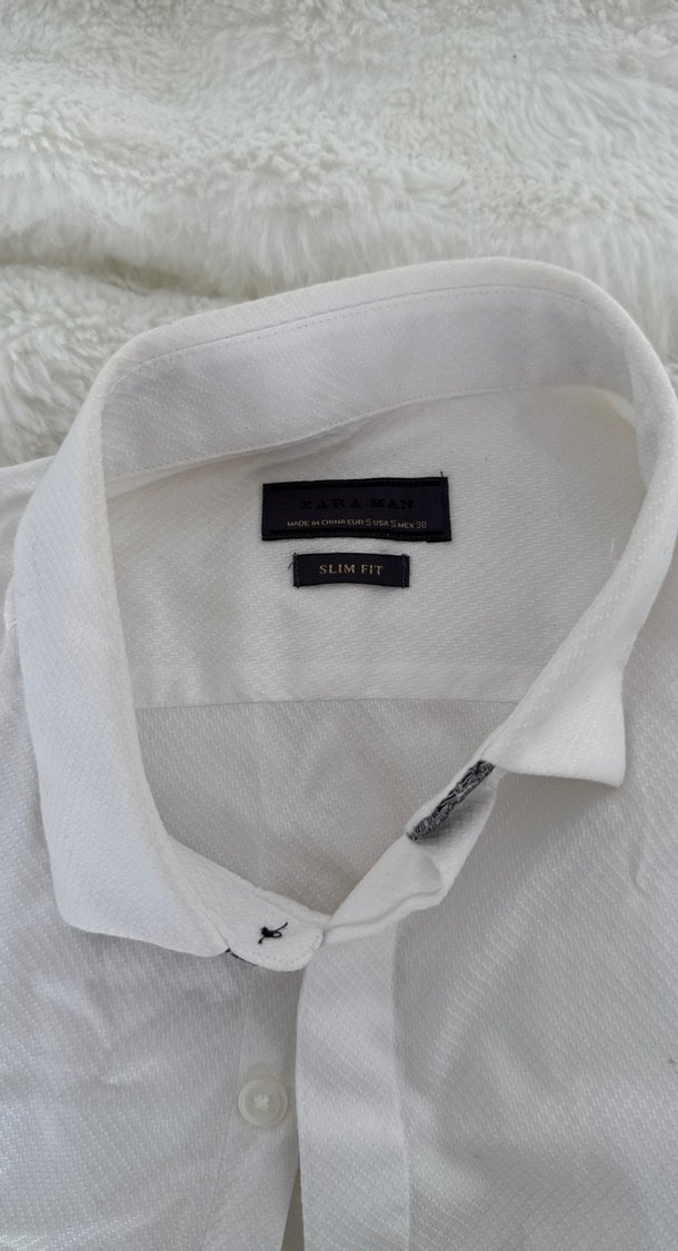 Erkek Beyaz Klasik Keten Gömlek - Görsel 2