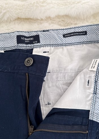 Erkek Lacivert Extra Slim Fit Denim Pantolon - Görsel 2
