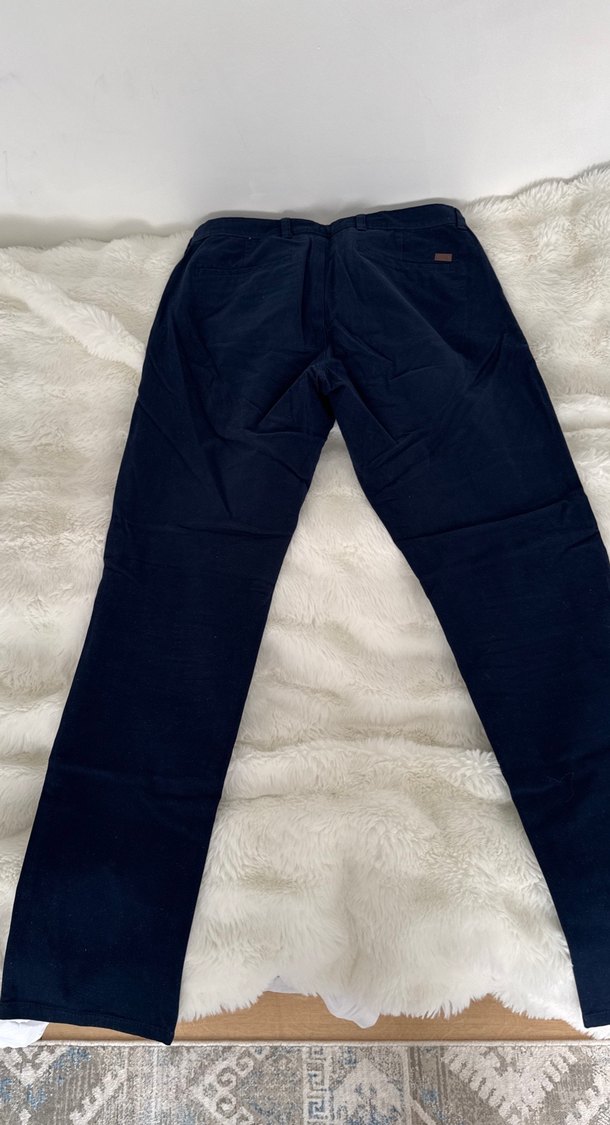 Erkek Lacivert Extra Slim Fit Denim Pantolon - Görsel 3