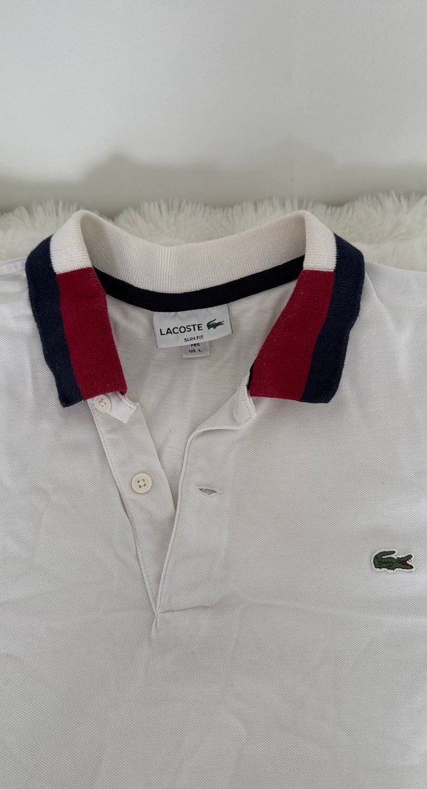 Lacoste Beyaz Kısa Kollu Polo Tişört - Görsel 2