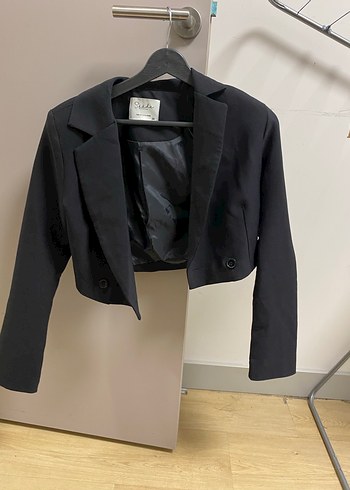 Diğer Düğmeli Siyah Kadın Blazer Ceket