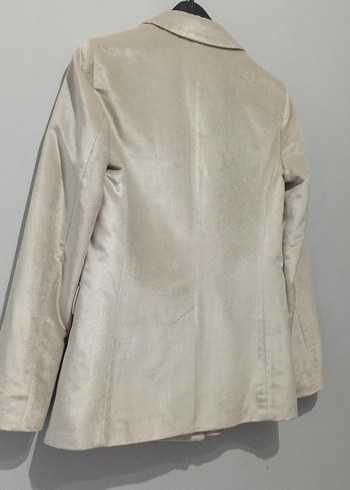 Network Bej Kadife Kadın Blazer Ceket - Görsel 4