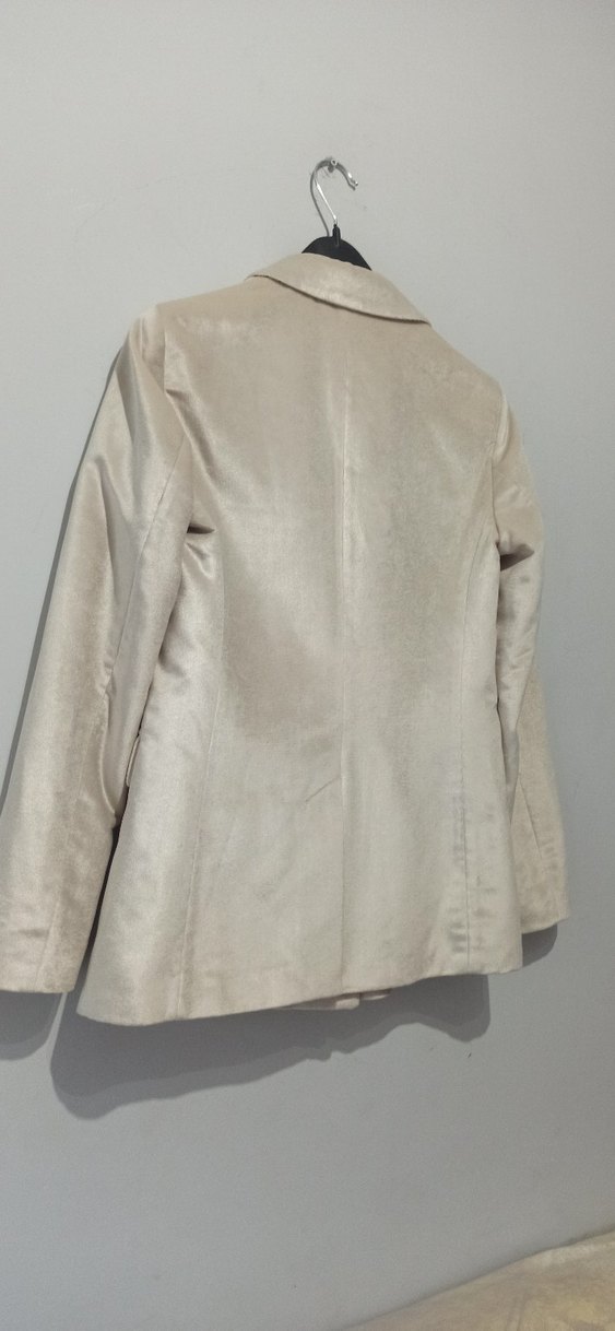 Network Bej Kadife Kadın Blazer Ceket - Görsel 4