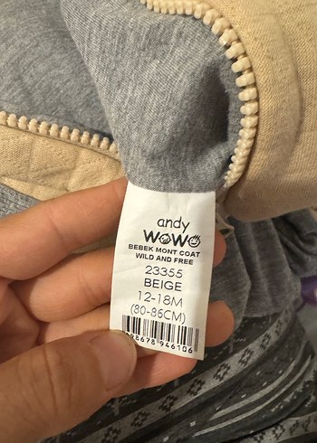 Andy Wawa erkek bebek mont - Görsel 7